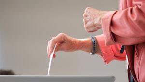 Landtagswahl in Sachsen-Anhalt - Wahllokal in Magdeburg