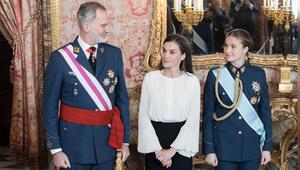 König Felipe, Königin Letizia und Prinzessin Leonor (re.) haben den Dreikönigstag begangen.