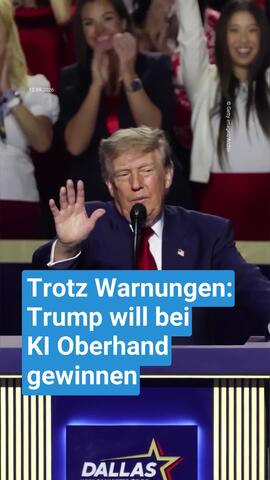 Trump blickt gelassen auf KI