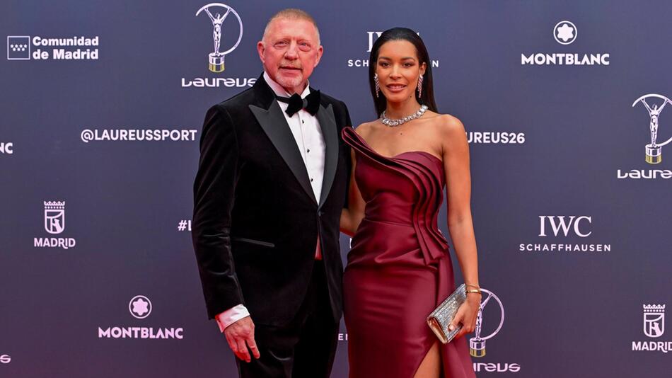 Boris Becker et son épouse Lilian sur le tapis rouge