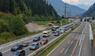 Stau, Gotthard-Tunnel, Schweiz