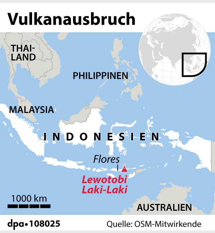 Verortung des Lewotobi Laki-Laki