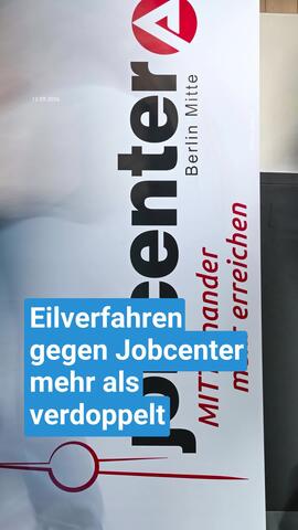 Eilverfahren gegen Jobcenter verdoppelt