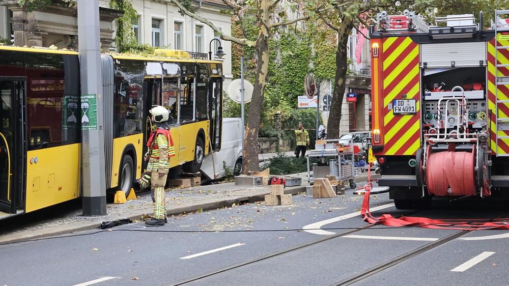 Busunfall in Dresden - Verletzte