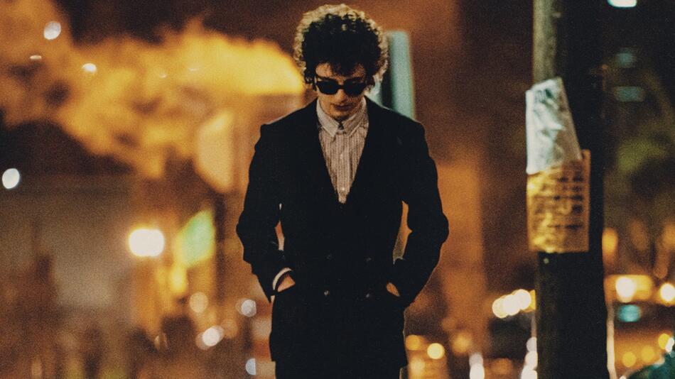 Timothée Chalamet als Bob Dylan in "A Complete Unknown".