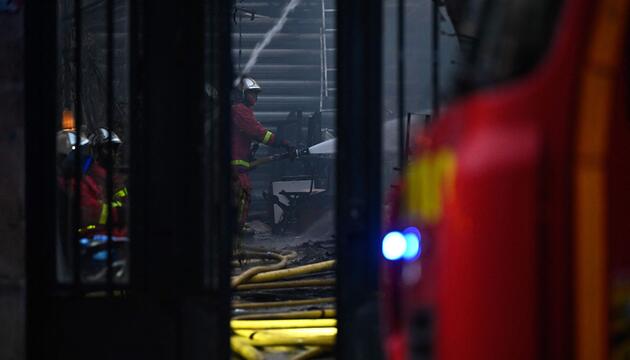 Brand in Markthalle in Paris