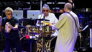 Zak Starkey (Mitte) bei einem Auftritt mit der britischen Kultband The Who.