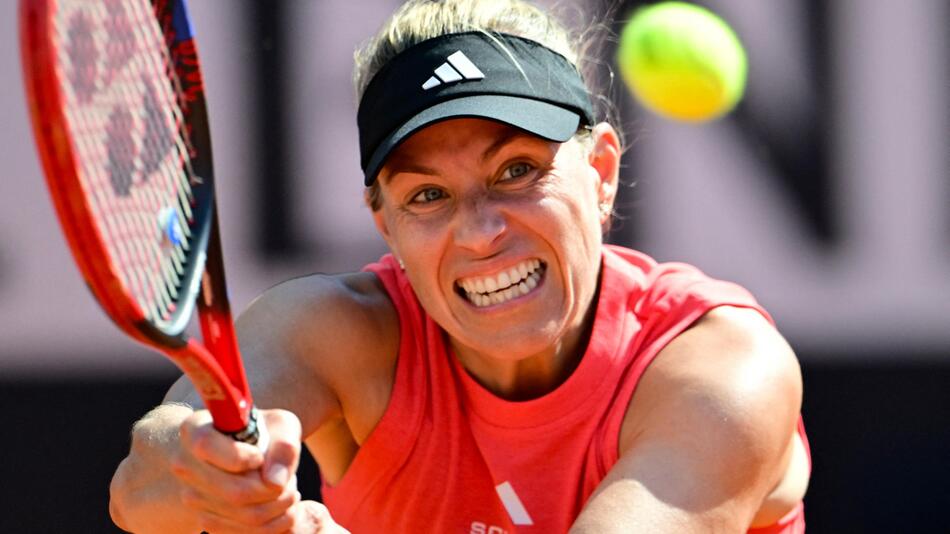 Angelique Kerber gibt alles im römischen Achtelfinale gegen Iga Swiatek aus Polen