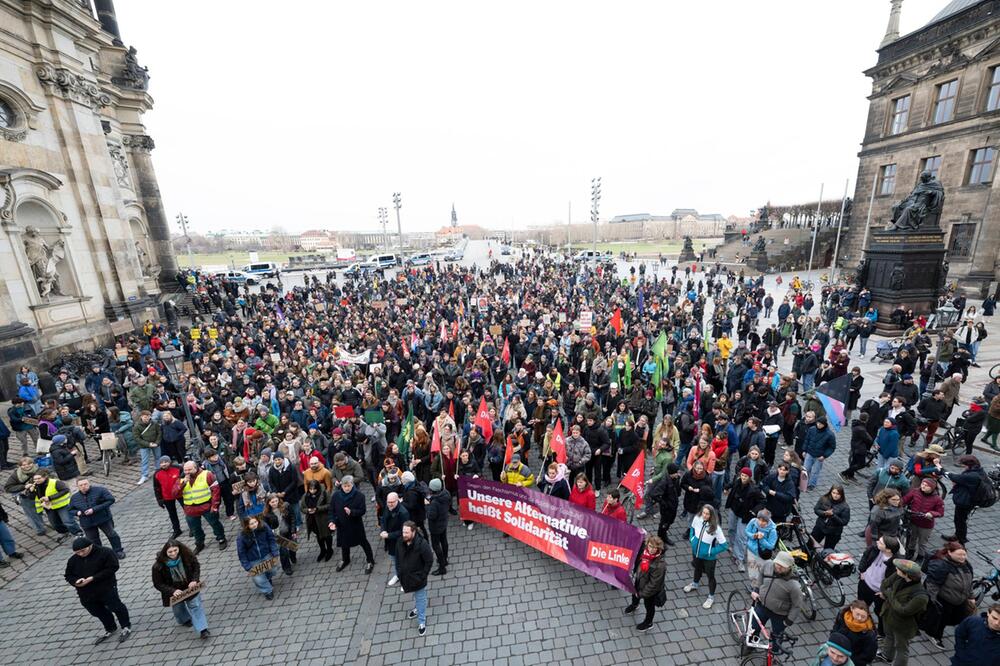 Demonstration zur Migrationspolitik – Dresden