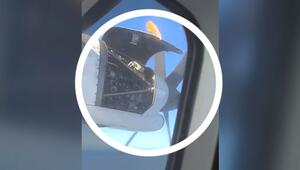 Flugzeugteil flattert in der Luft: Passagiere filmen Schockmomente