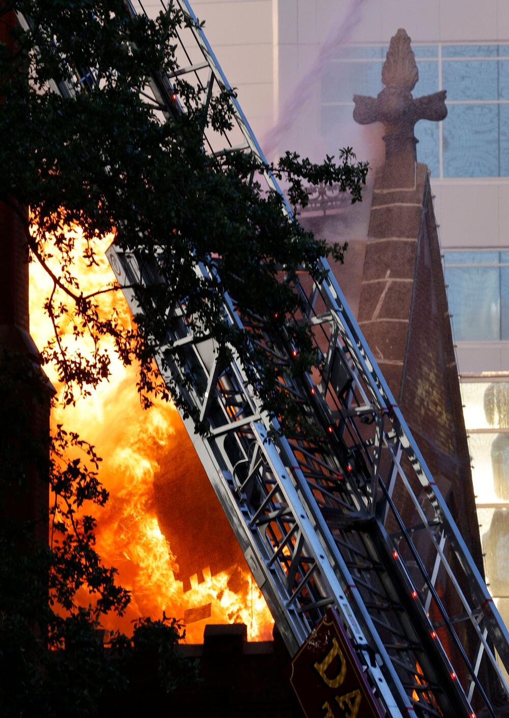 Brand einer Kirche in Dallas