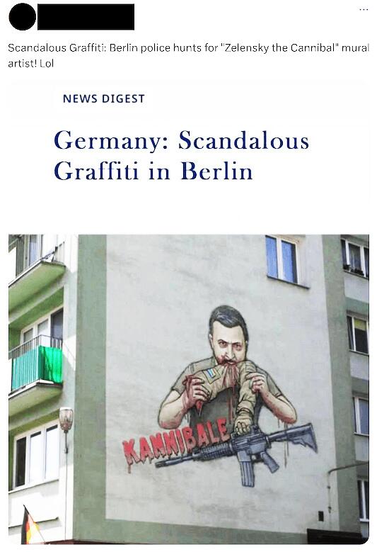 Angeblicher DW-Bericht über das Selenskyj-Graffiti in Berlin.