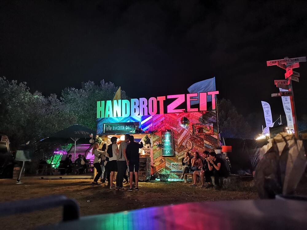 Stand von Handbrotzeit auf dem Dockville Festival