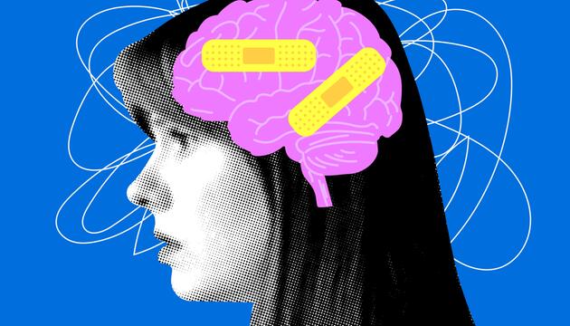 Collage Gerhirn Pflaster