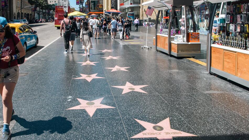 Nicht nur bei Touristen beliebt: Der berühmte Hollywood Walk of Fame.