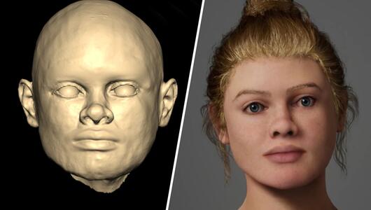 Rekonstruktion der "Beachy Head Woman"