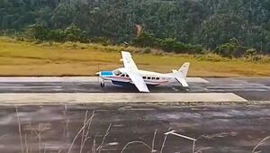Fahrwerk kollabiert: Kleinflugzeug schlittert in Indonesien von der Landebahn