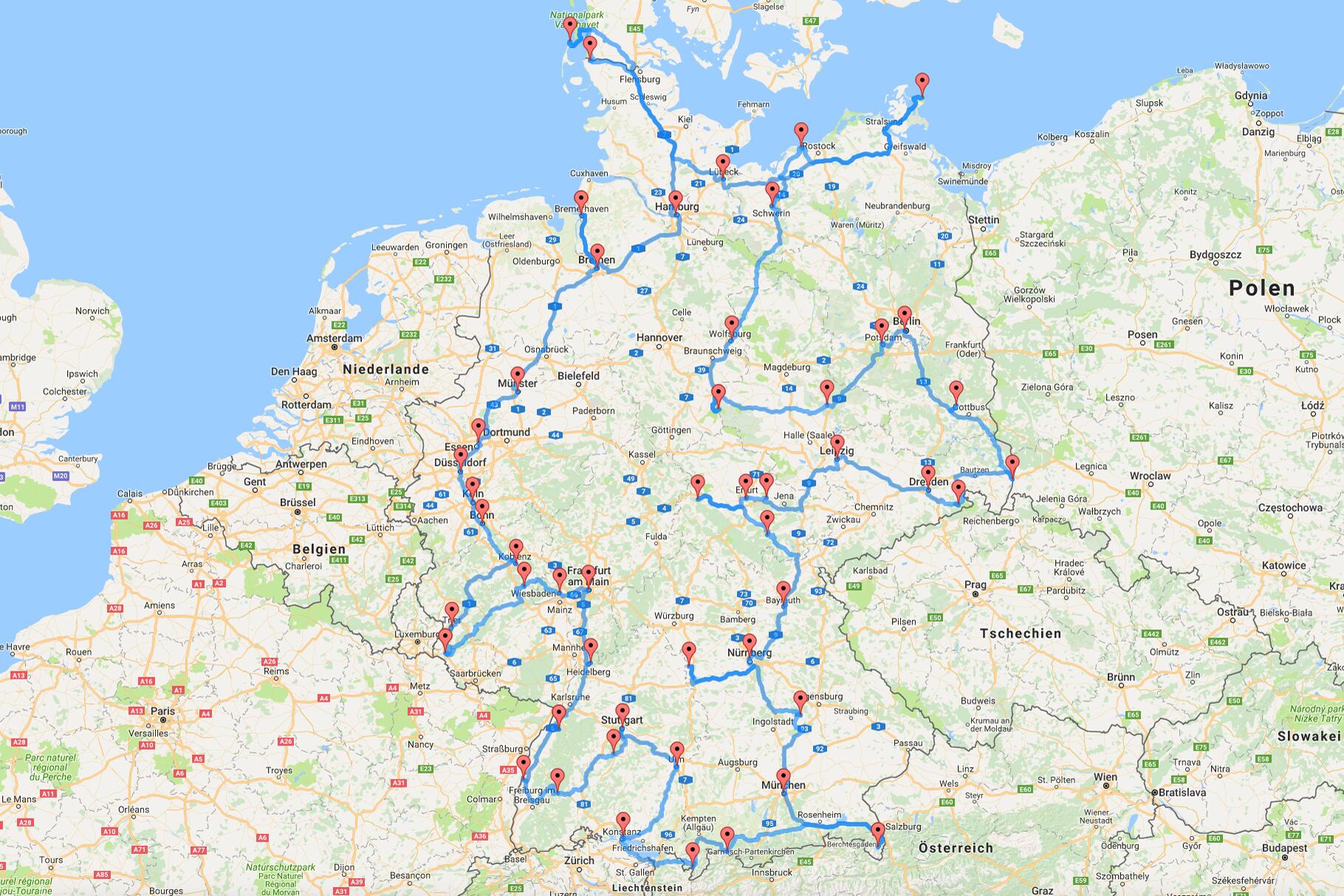 Der perfekte Roadtrip durch Deutschland WEB DE