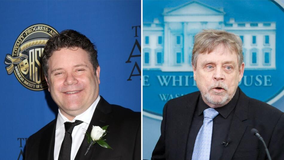 Sean Astin (l.) und Mark Hamill wollen beide Kamala Harris im Weiße Haus sehen.