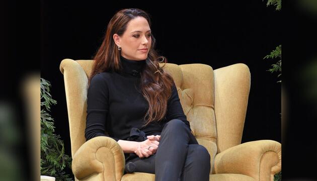 Franca Lehfeldt während des Panels im Schauspielhaus Hamburg beim 9:16 Summit.