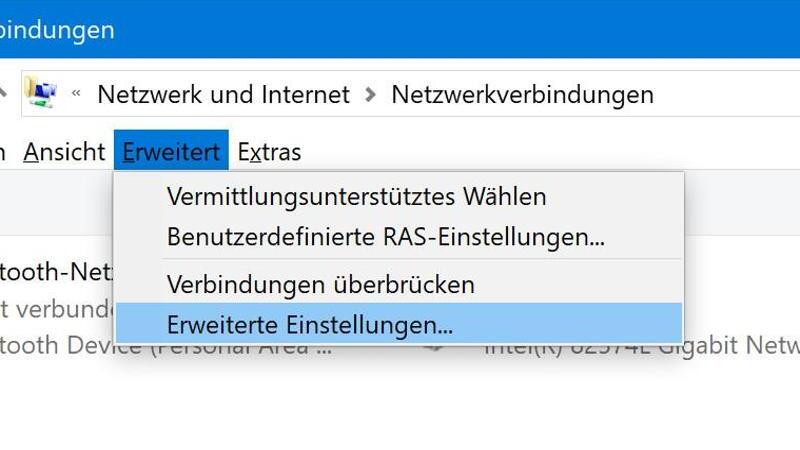 Ethernet auswählen