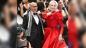 Stanley Tucci und Meryl Streep am Set von "Der Teufel trägt Prada 2" in New York City.
