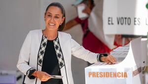 Claudia Sheinbaum bei der Stimmabgabe in Mexiko-City. 
