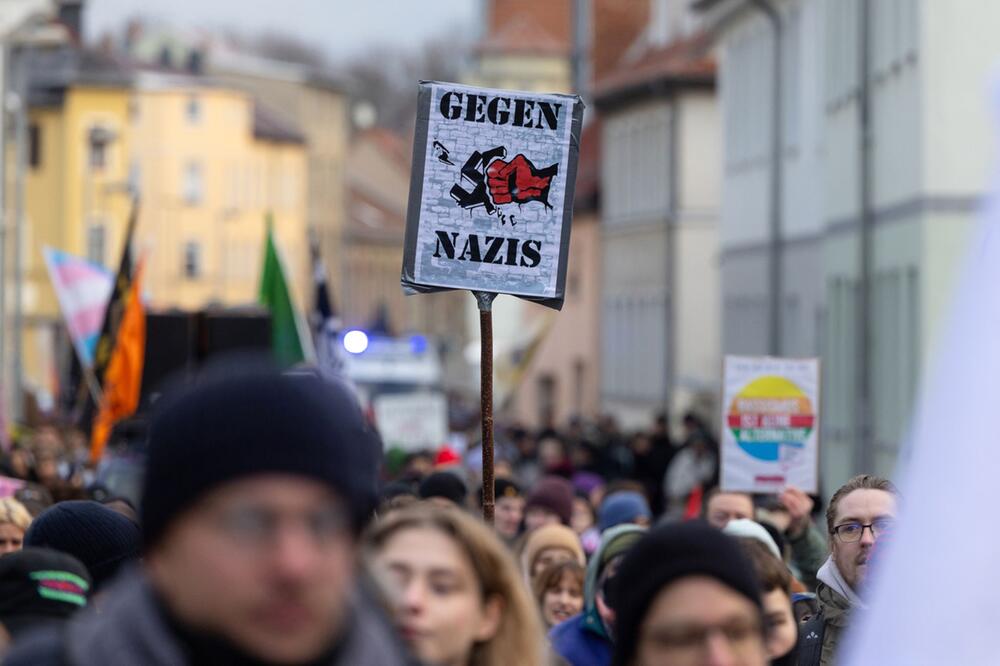 Demonstration gegen Junge Alternative