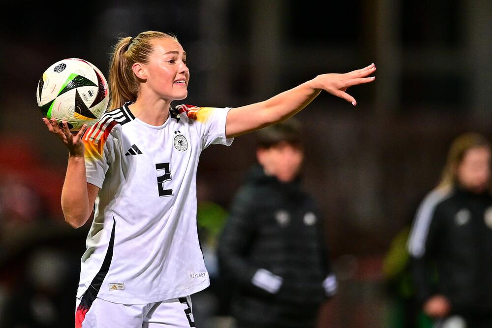 Marie Müller im November 2024 beim Länderspiel der U23-Frauen gegen Spanien.