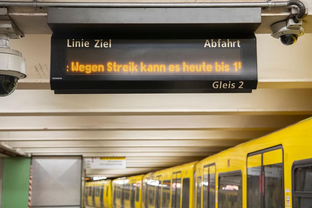 Warnstreik bei den Berliner Verkehrsbetrieben (BVG)