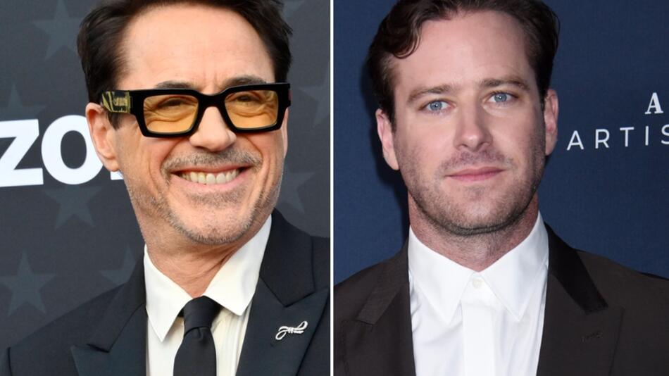 Marvel-Star Robert Downey Jr. (l.) steht in Hollywood denjenigen bei, die wie Armie Hammer ...