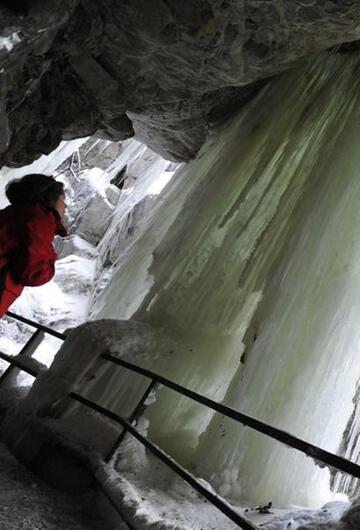 Eisvorhang in der Breitachklamm