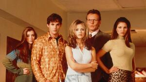 Alyson Hannigan, Nicholas Brendon, Sarah Michelle Gellar, Anthony Head und Charisma Carpenter in ...