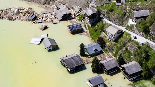 Gletscherabbruch im Wallis