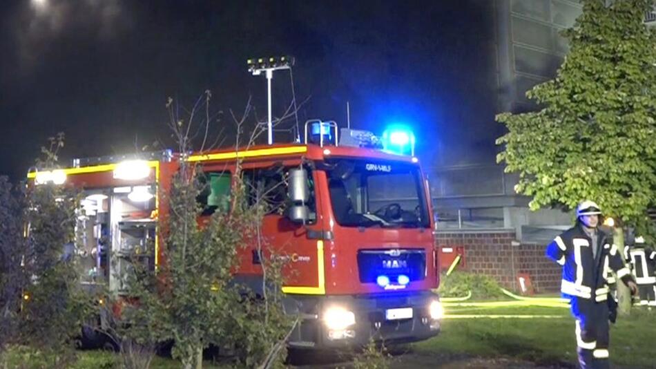 Großbrand am Flughafen Münster Osnabrück