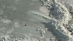 Camper geraten auf zugefrorenem bottnischen Meerbusen in Not