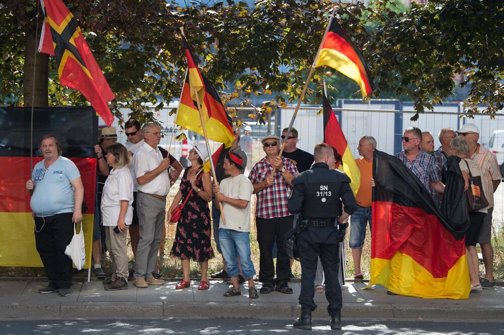 Anti-Islamization protest in Dresden