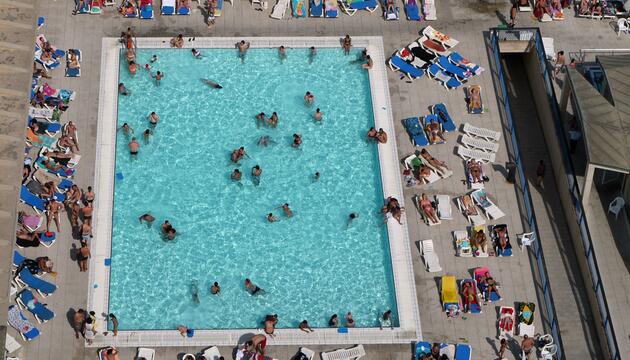 Freibad am Stadtstrand in Barcelona