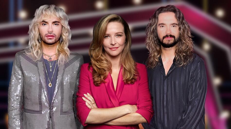 "Die Superduper Show" mit Bill Kaulitz (li.), Katrin Bauerfeind und Tom Kaulitz.