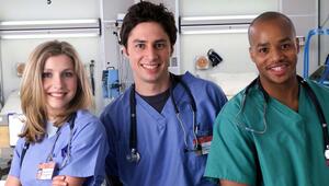 Sarah Chalke, Zach Braff und Donald Faison (v.l.n.r.) in "Scrubs - Die Anfänger".