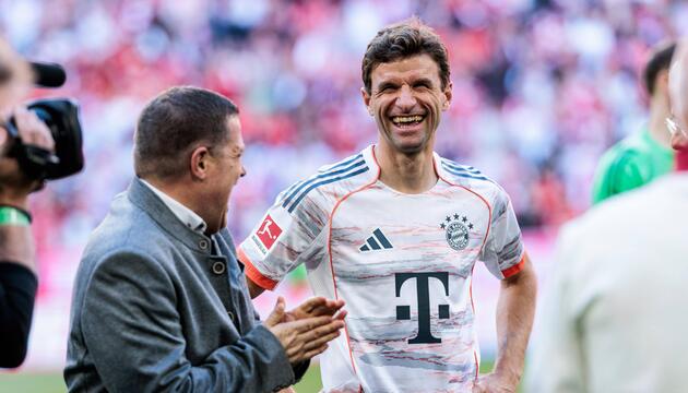 Max Eberl und Thomas Müller