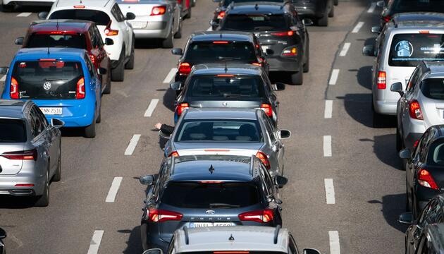 Stau auf der Autobahn