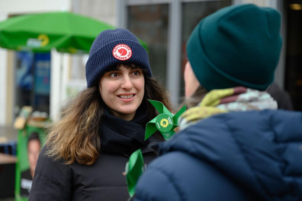 Marie Kollenrott im Wahlkampf