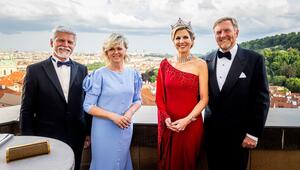 Petr Pavel, Eva Pavlová und ihre Gäste Königin Máxima und König Willem-Alexander (v.l.).