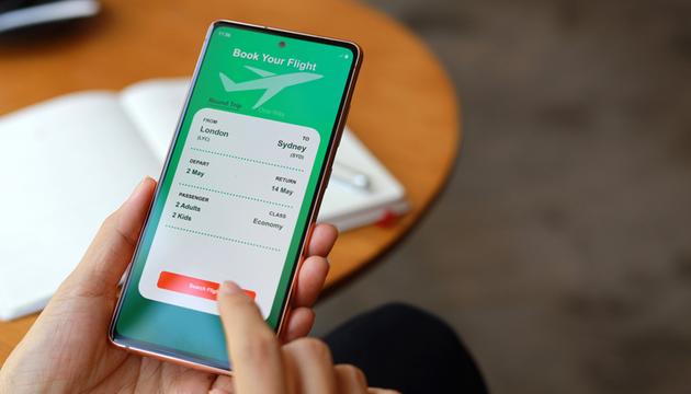 Flug am Handy buchen