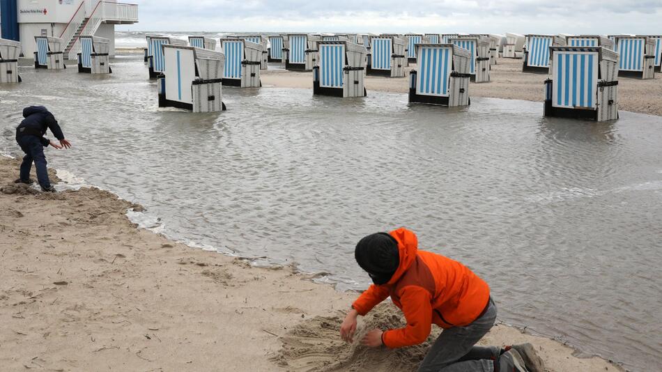 Sturmflut an der Ostsee