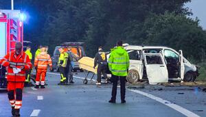Unfallstelle auf der Autobahn 48