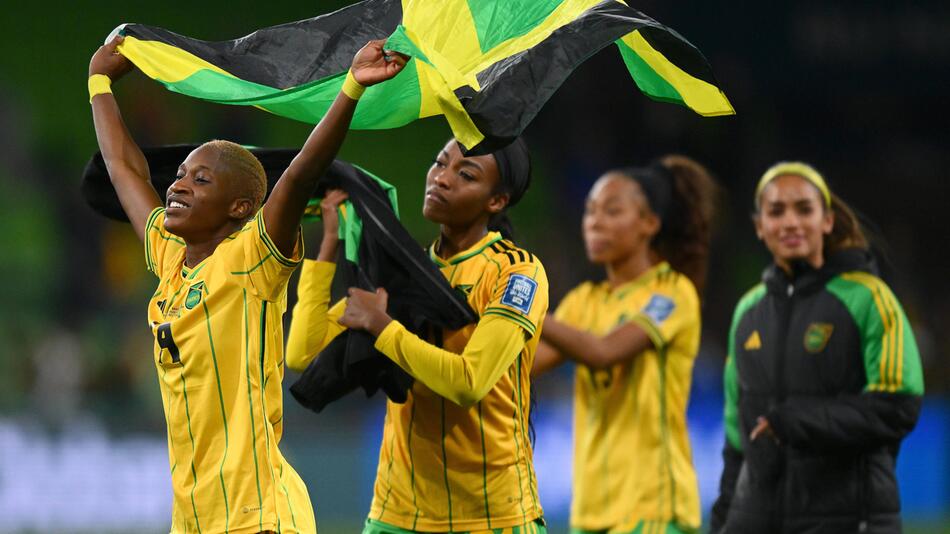 Jamaikas Deneisha Blackwood feiert den Einzug ins WM-Achtelfinale.