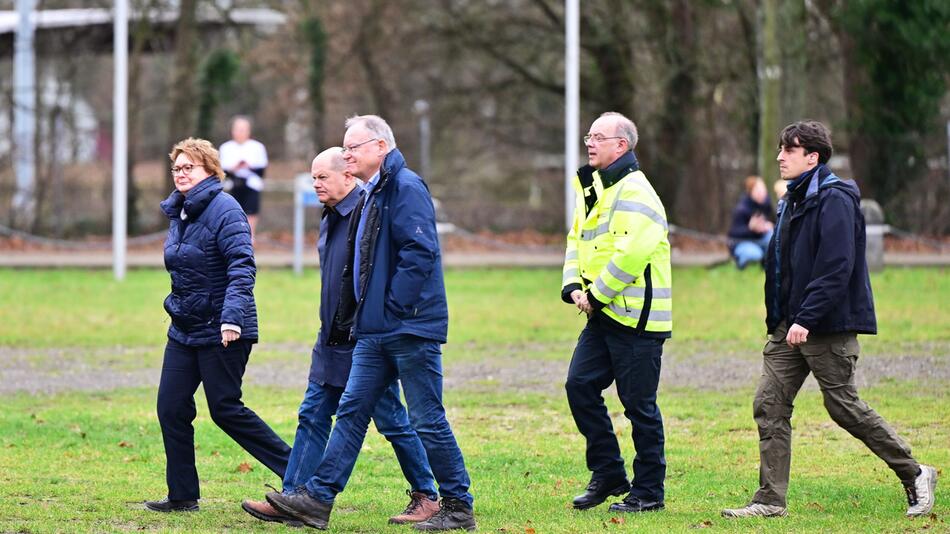 Bundeskanzler Scholz besucht Hochwassergebiet