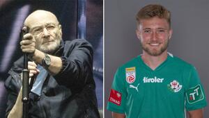 Phil Collins jubelte seinem Sohn Mathew im Stadion zu.